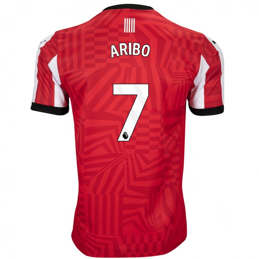 Danxen Uomo Maglia Joe Aribo #7 Rosso Bianco Kit Gara Home 2024/25 Maglietta
