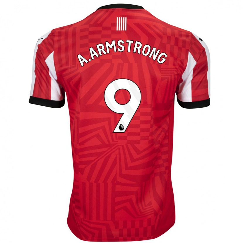 Danxen Uomo Maglia Adam Armstrong #9 Rosso Bianco Kit Gara Home 2024/25 Maglietta