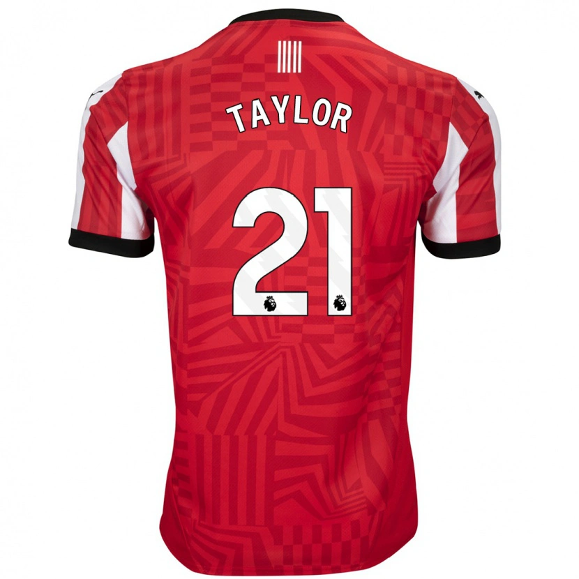 Danxen Uomo Maglia Charlie Taylor #21 Rosso Bianco Kit Gara Home 2024/25 Maglietta