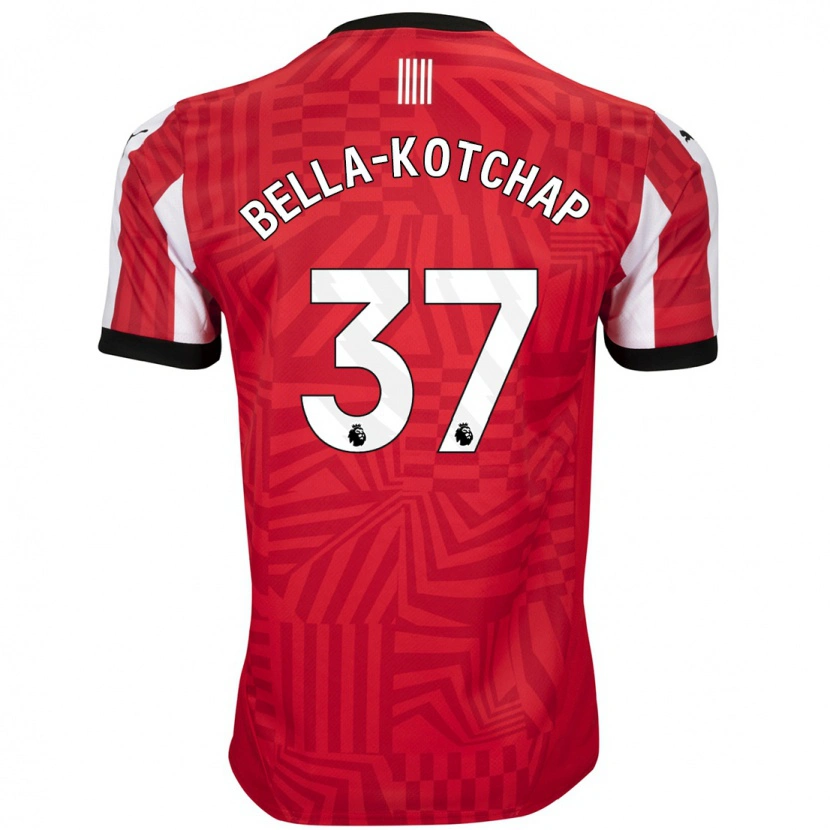 Danxen Uomo Maglia Armel Bella-Kotchap #37 Rosso Bianco Kit Gara Home 2024/25 Maglietta