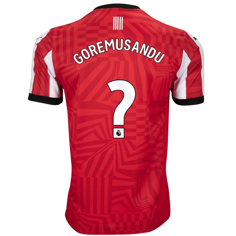 Danxen Uomo Maglia Tino Goremusandu #0 Rosso Bianco Kit Gara Home 2024/25 Maglietta