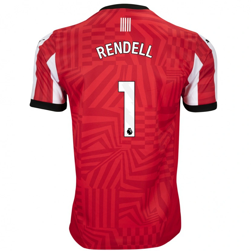 Danxen Uomo Maglia Kayla Rendell #1 Rosso Bianco Kit Gara Home 2024/25 Maglietta