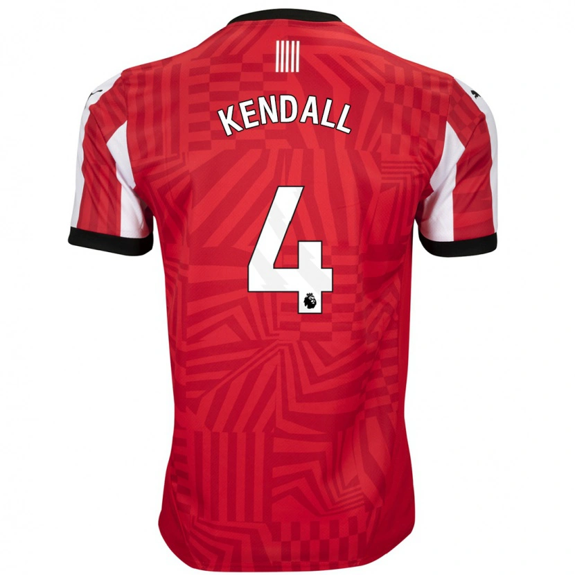 Danxen Uomo Maglia Lucia Kendall #4 Rosso Bianco Kit Gara Home 2024/25 Maglietta