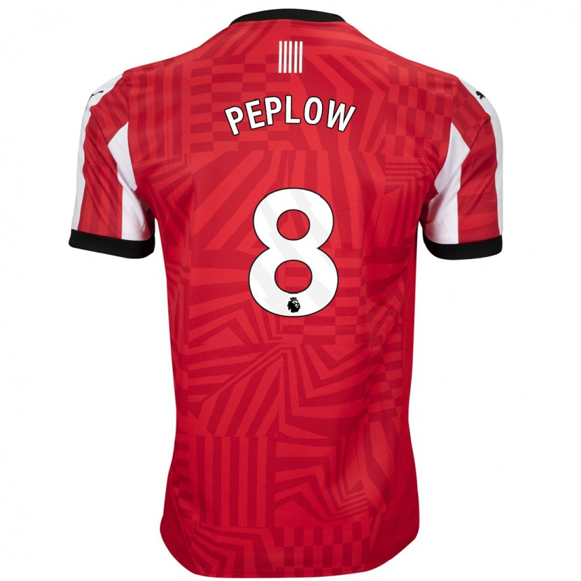 Danxen Uomo Maglia Chloe Peplow #8 Rosso Bianco Kit Gara Home 2024/25 Maglietta