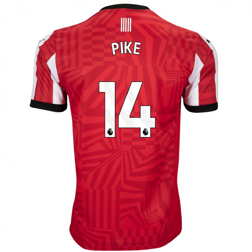 Danxen Uomo Maglia Molly Pike #14 Rosso Bianco Kit Gara Home 2024/25 Maglietta