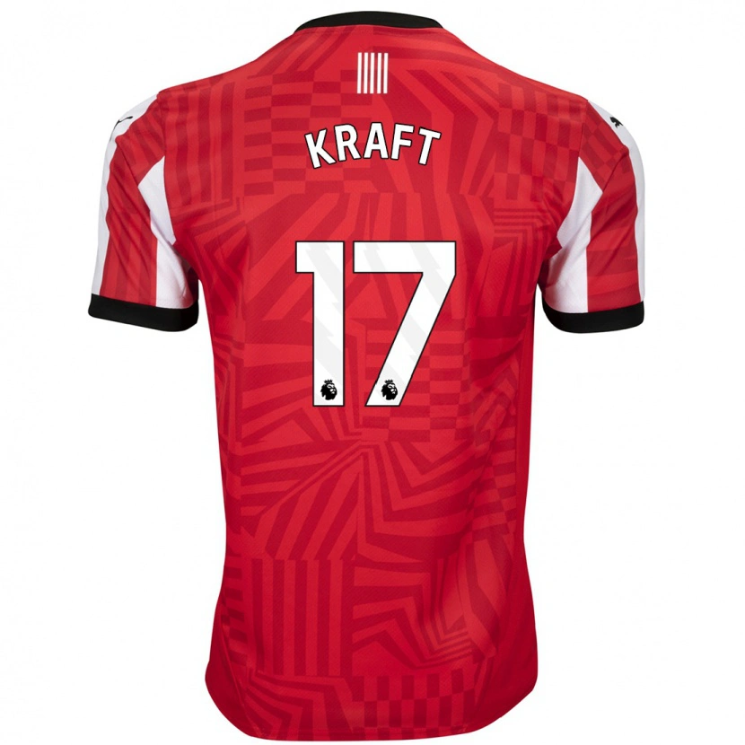 Danxen Uomo Maglia Emily Kraft #17 Rosso Bianco Kit Gara Home 2024/25 Maglietta