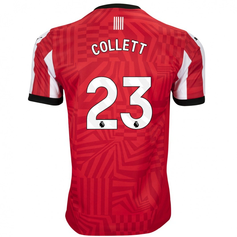 Danxen Uomo Maglia Megan Collett #23 Rosso Bianco Kit Gara Home 2024/25 Maglietta