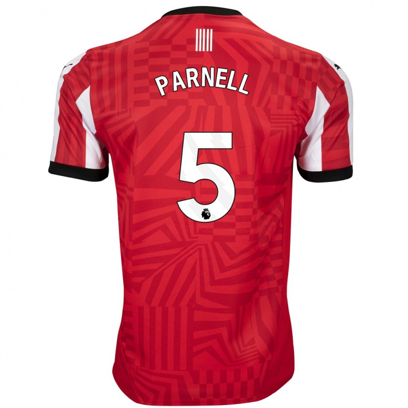 Danxen Uomo Maglia Rosanna Parnell #5 Rosso Bianco Kit Gara Home 2024/25 Maglietta