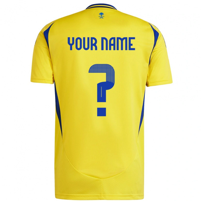 Danxen Uomo Maglia Il Tuo Nome #0 Giallo Blu Kit Gara Home 2024/25 Maglietta