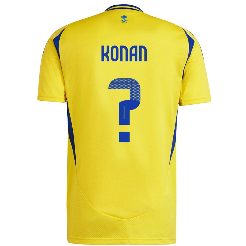 Danxen Uomo Maglia Ghislain Konan #0 Giallo Blu Kit Gara Home 2024/25 Maglietta