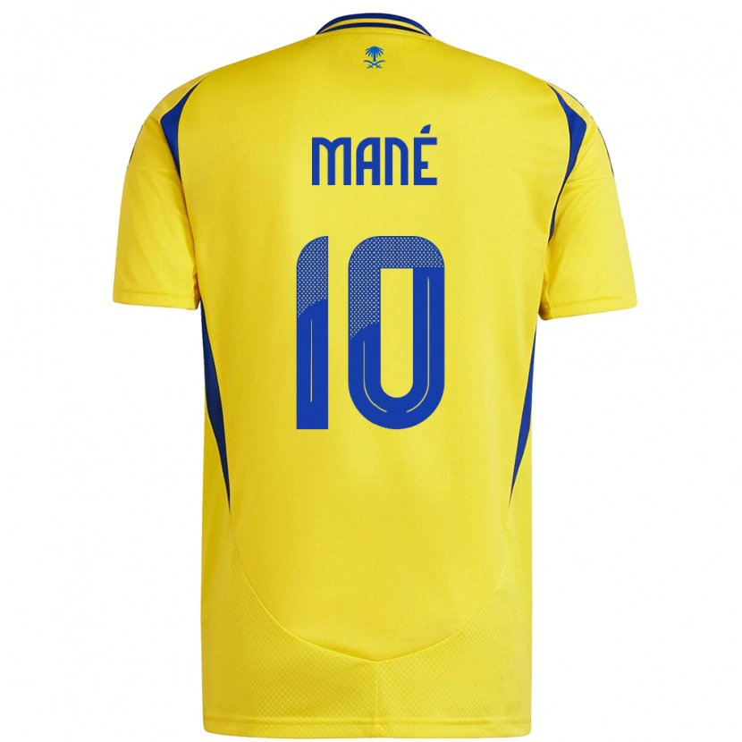 Danxen Uomo Maglia Sadio Mané #10 Giallo Blu Kit Gara Home 2024/25 Maglietta
