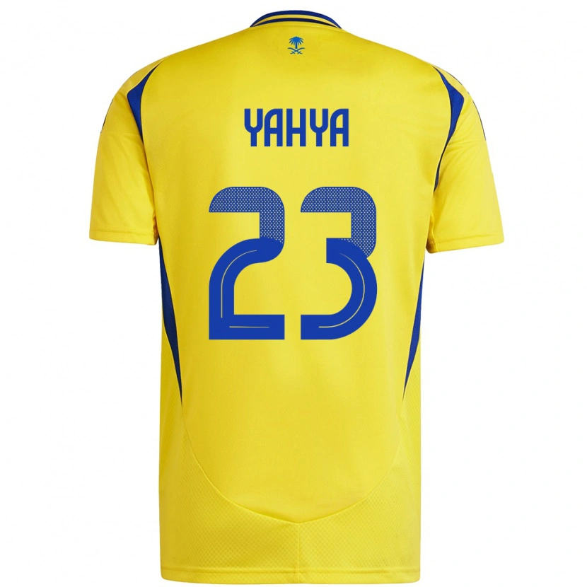 Danxen Uomo Maglia Ayman Yahya #23 Giallo Blu Kit Gara Home 2024/25 Maglietta