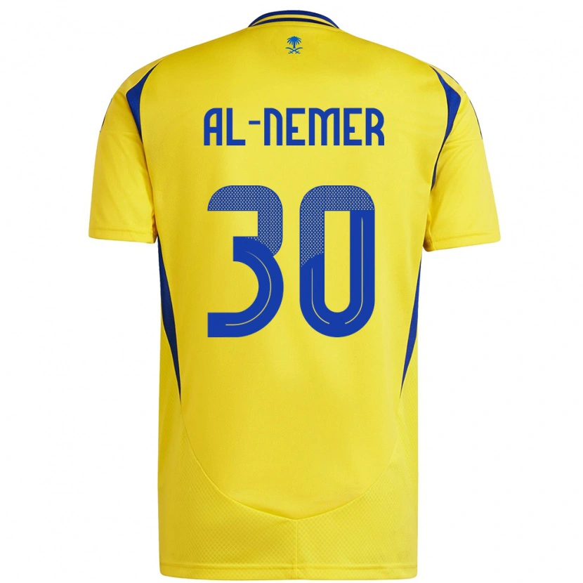 Danxen Uomo Maglia Meshari Al-Nemer #30 Giallo Blu Kit Gara Home 2024/25 Maglietta