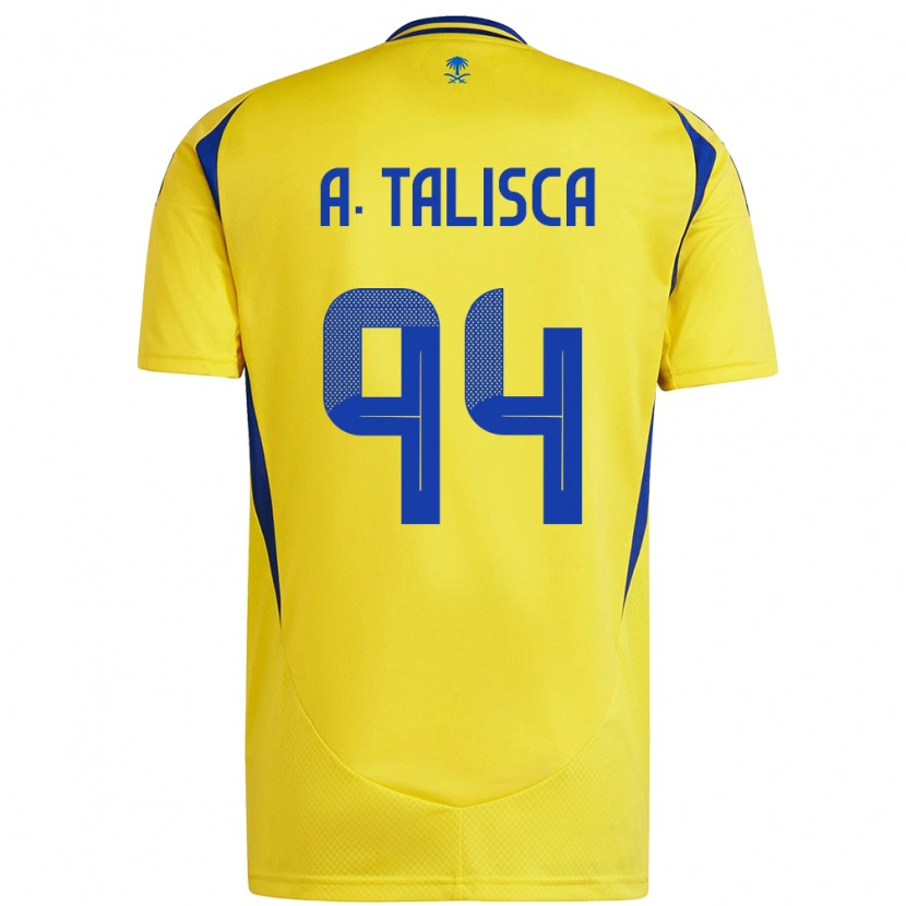 Danxen Uomo Maglia Talisca #94 Giallo Blu Kit Gara Home 2024/25 Maglietta