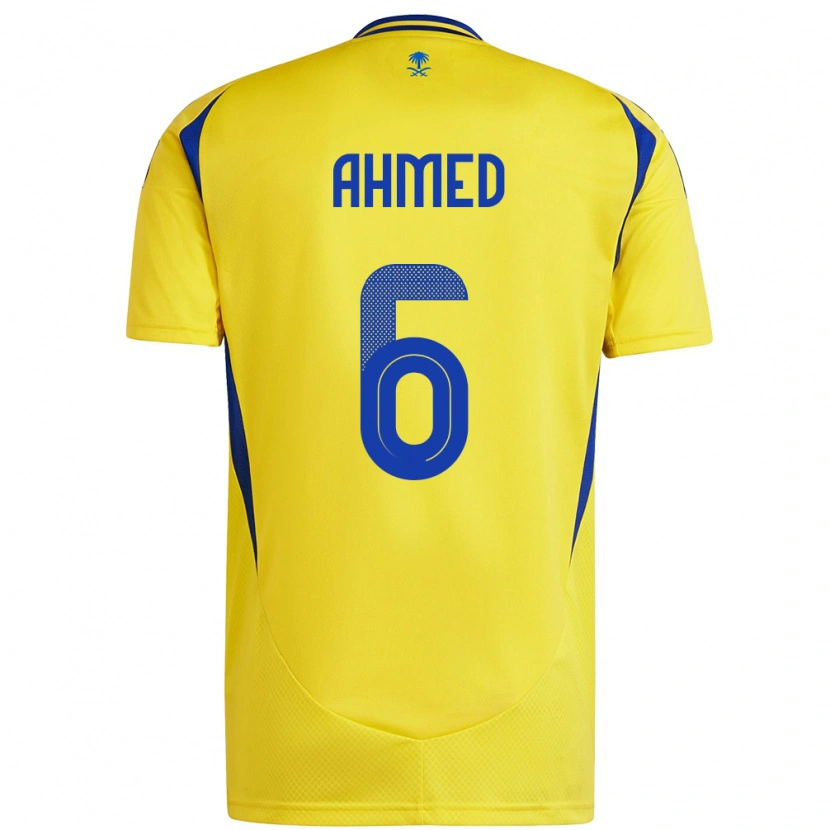 Danxen Uomo Maglia Aseel Ahmed #6 Giallo Blu Kit Gara Home 2024/25 Maglietta