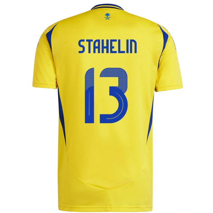 Danxen Uomo Maglia Izabela Stahelin #13 Giallo Blu Kit Gara Home 2024/25 Maglietta