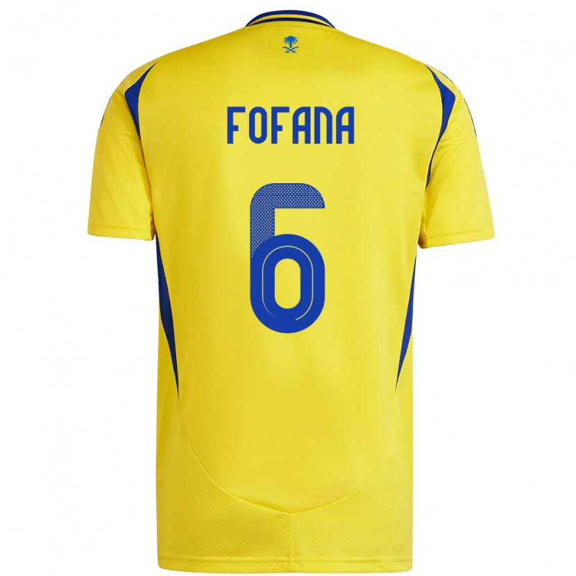 Danxen Uomo Maglia Seko Fofana #6 Giallo Blu Kit Gara Home 2024/25 Maglietta