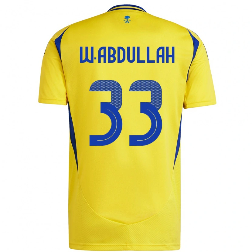 Danxen Uomo Maglia Waleed Abdullah #33 Giallo Blu Kit Gara Home 2024/25 Maglietta