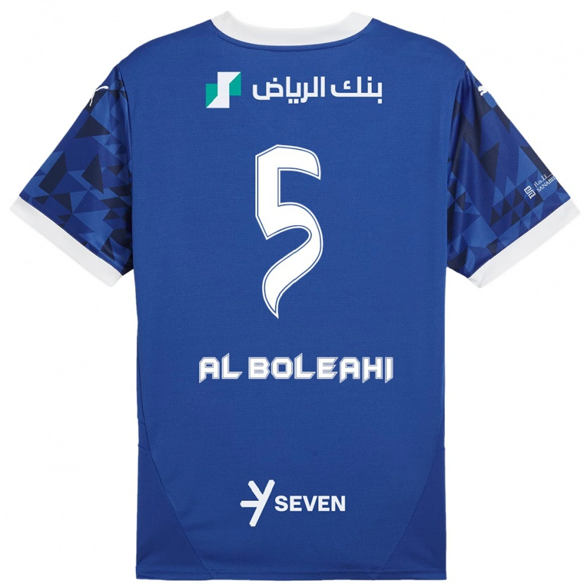 Danxen Uomo Maglia Ali Al-Bulayhi #5 Blu Scuro Bianco Kit Gara Home 2024/25 Maglietta