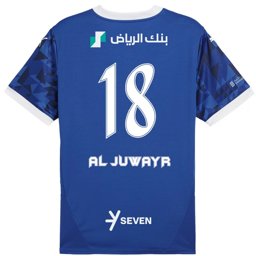Danxen Uomo Maglia Musab Al-Juwayr #18 Blu Scuro Bianco Kit Gara Home 2024/25 Maglietta