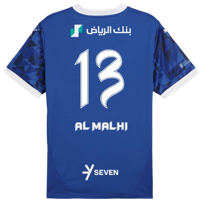 Danxen Uomo Maglia Al Muhra Al-Malhi #13 Blu Scuro Bianco Kit Gara Home 2024/25 Maglietta
