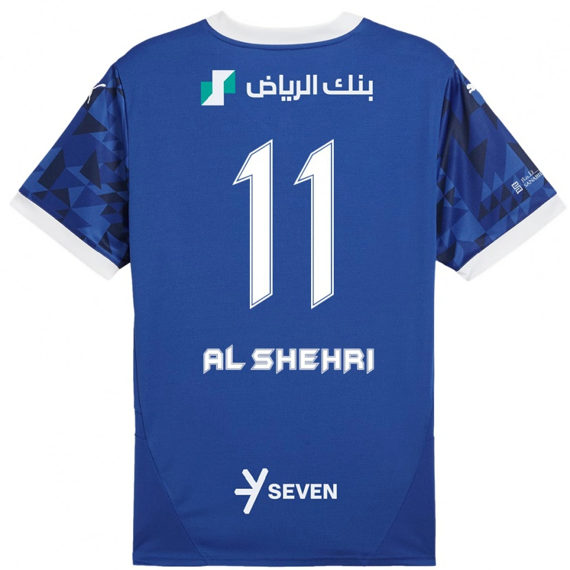 Danxen Uomo Maglia Saleh Al-Shehri #11 Blu Scuro Bianco Kit Gara Home 2024/25 Maglietta
