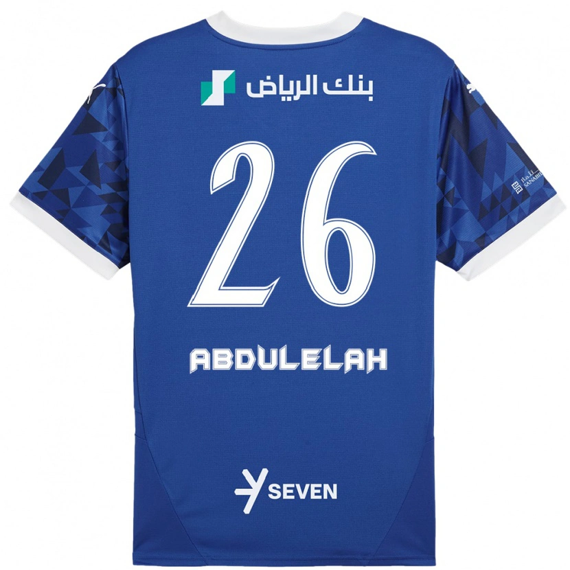 Danxen Uomo Maglia Abdulelah Al-Malki #26 Blu Scuro Bianco Kit Gara Home 2024/25 Maglietta