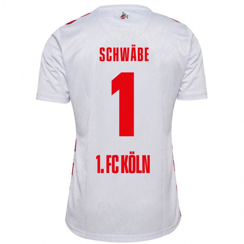 Danxen Uomo Maglia Marvin Schwäbe #1 Bianco Rosso Kit Gara Home 2024/25 Maglietta