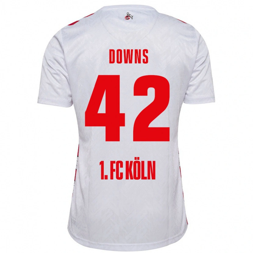 Danxen Uomo Maglia Damion Downs #42 Bianco Rosso Kit Gara Home 2024/25 Maglietta