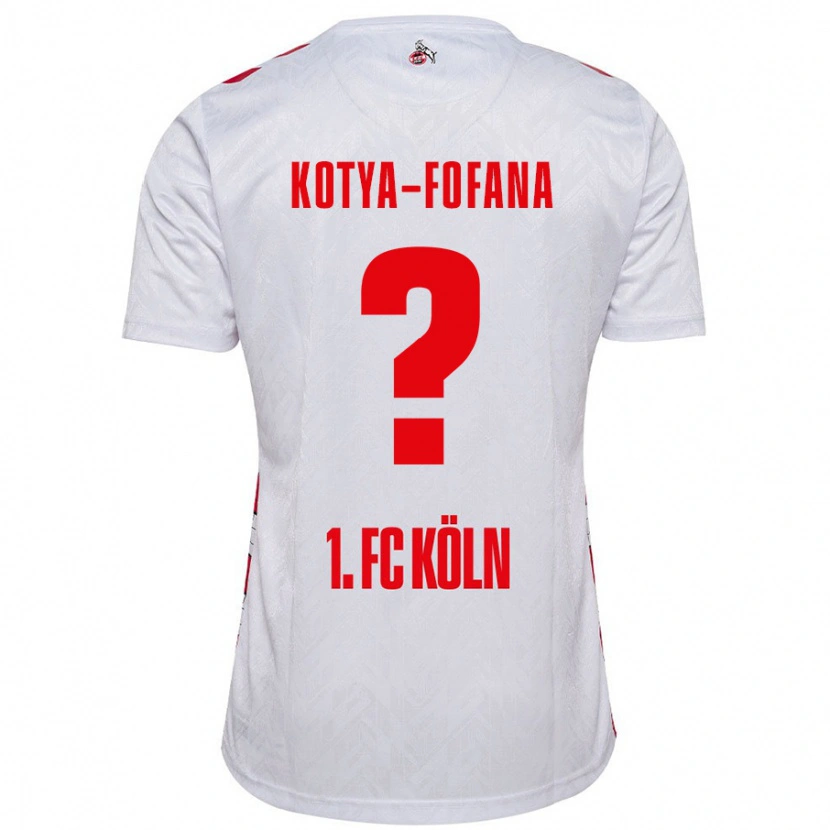 Danxen Uomo Maglia Assad Kotya-Fofana #0 Bianco Rosso Kit Gara Home 2024/25 Maglietta