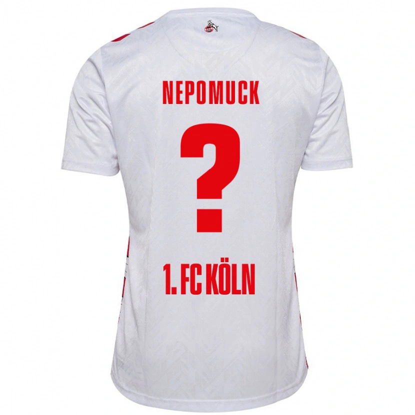 Danxen Uomo Maglia Simon Nepomuck #0 Bianco Rosso Kit Gara Home 2024/25 Maglietta