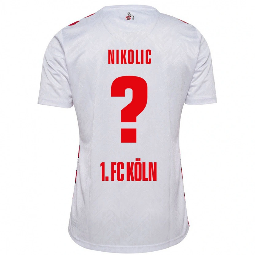 Danxen Uomo Maglia Milan Nikolic #0 Bianco Rosso Kit Gara Home 2024/25 Maglietta