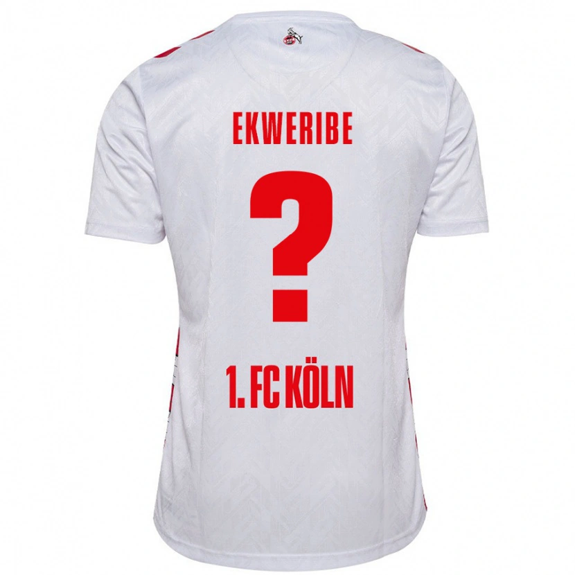 Danxen Uomo Maglia Kevin Ekweribe #0 Bianco Rosso Kit Gara Home 2024/25 Maglietta