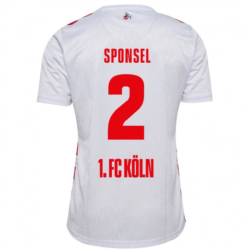 Danxen Uomo Maglia Meiko Sponsel #2 Bianco Rosso Kit Gara Home 2024/25 Maglietta