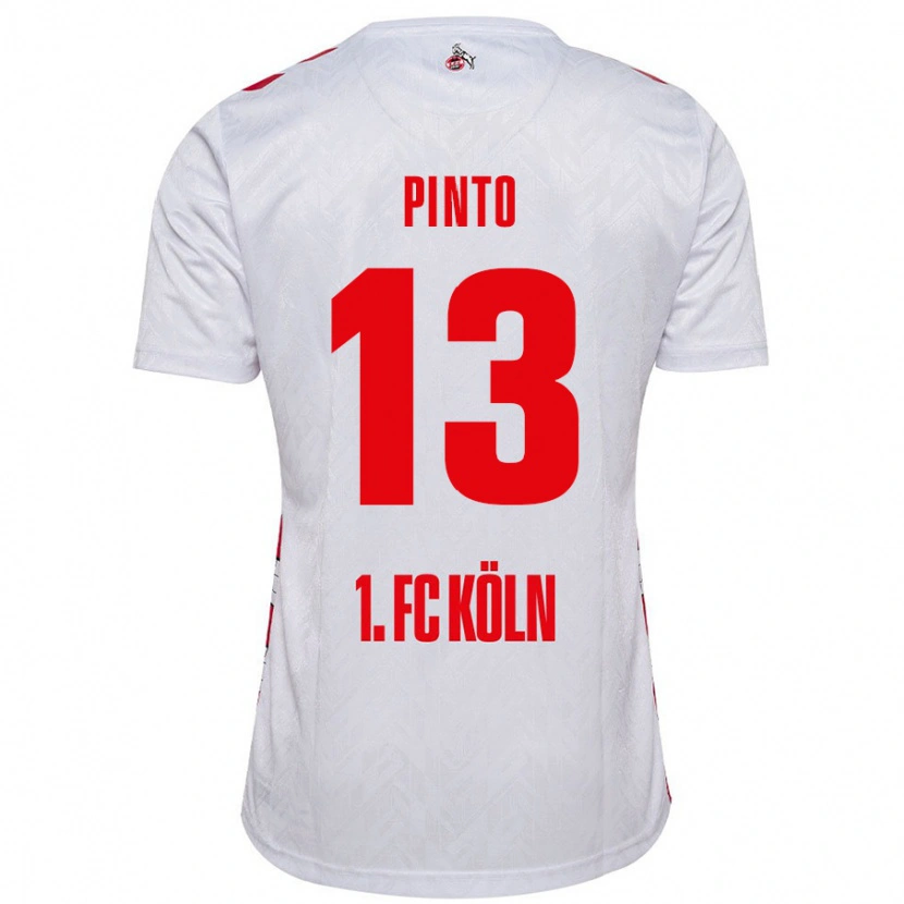 Danxen Uomo Maglia João Pinto #13 Bianco Rosso Kit Gara Home 2024/25 Maglietta