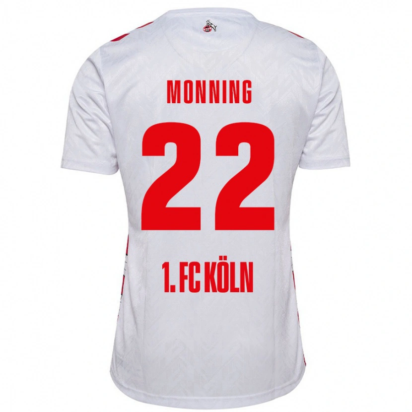 Danxen Uomo Maglia Marlon Monning #22 Bianco Rosso Kit Gara Home 2024/25 Maglietta