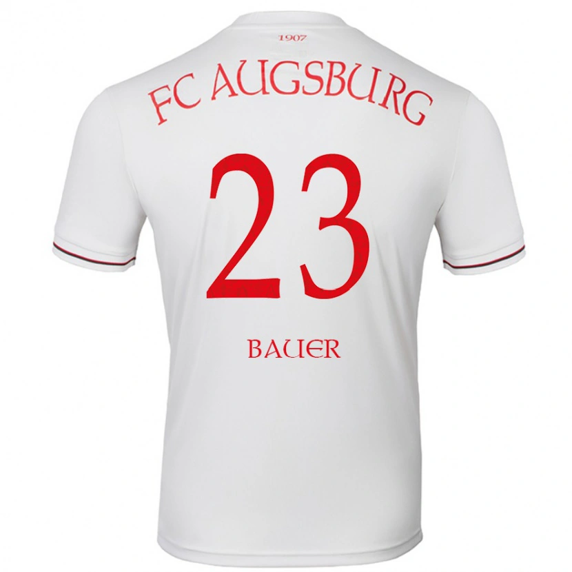 Danxen Uomo Maglia Maximilian Bauer #23 Bianco Kit Gara Home 2024/25 Maglietta