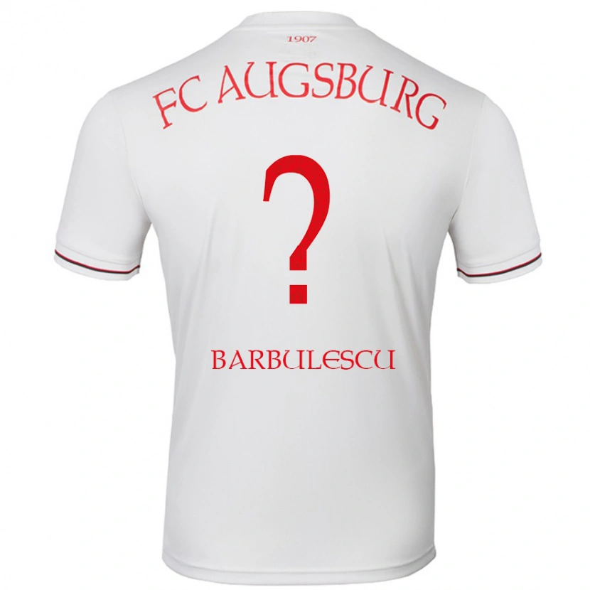 Danxen Uomo Maglia Luca Bărbulescu #0 Bianco Kit Gara Home 2024/25 Maglietta