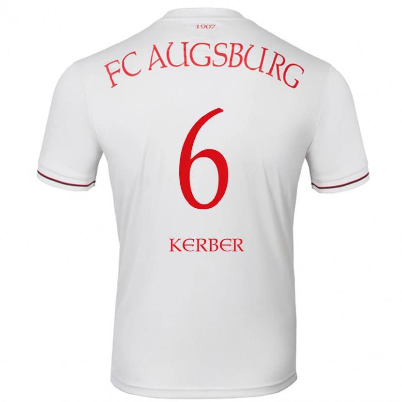 Danxen Uomo Maglia Luca Kerber #6 Bianco Kit Gara Home 2024/25 Maglietta