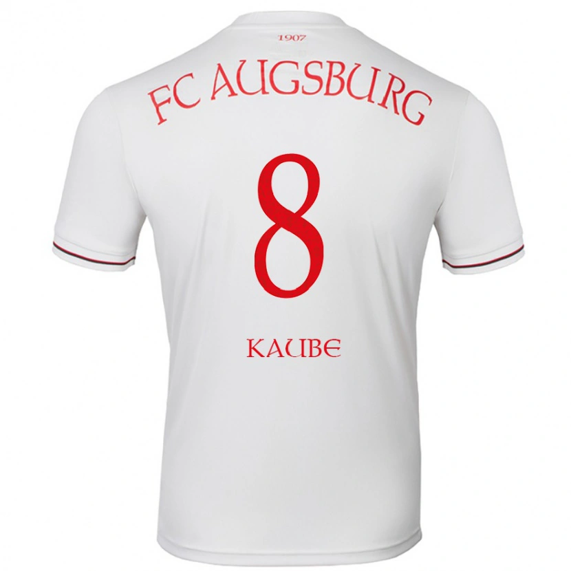 Danxen Uomo Maglia Moritz Kaube #8 Bianco Kit Gara Home 2024/25 Maglietta