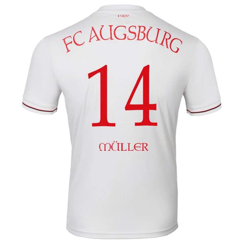Danxen Uomo Maglia Mato Müller #14 Bianco Kit Gara Home 2024/25 Maglietta