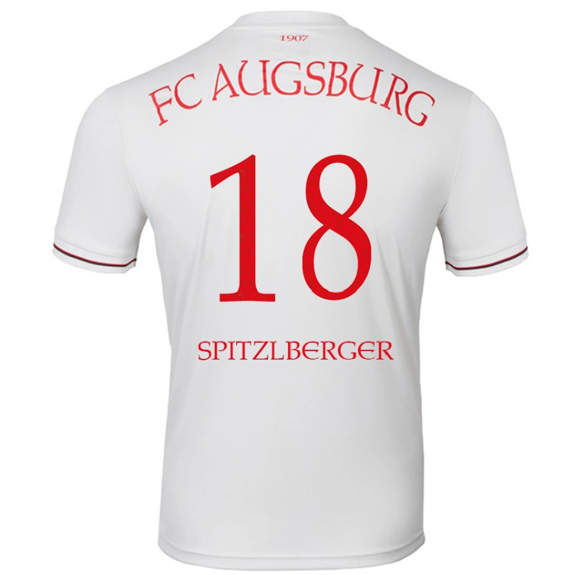 Danxen Uomo Maglia Jordan Spitzlberger #18 Bianco Kit Gara Home 2024/25 Maglietta