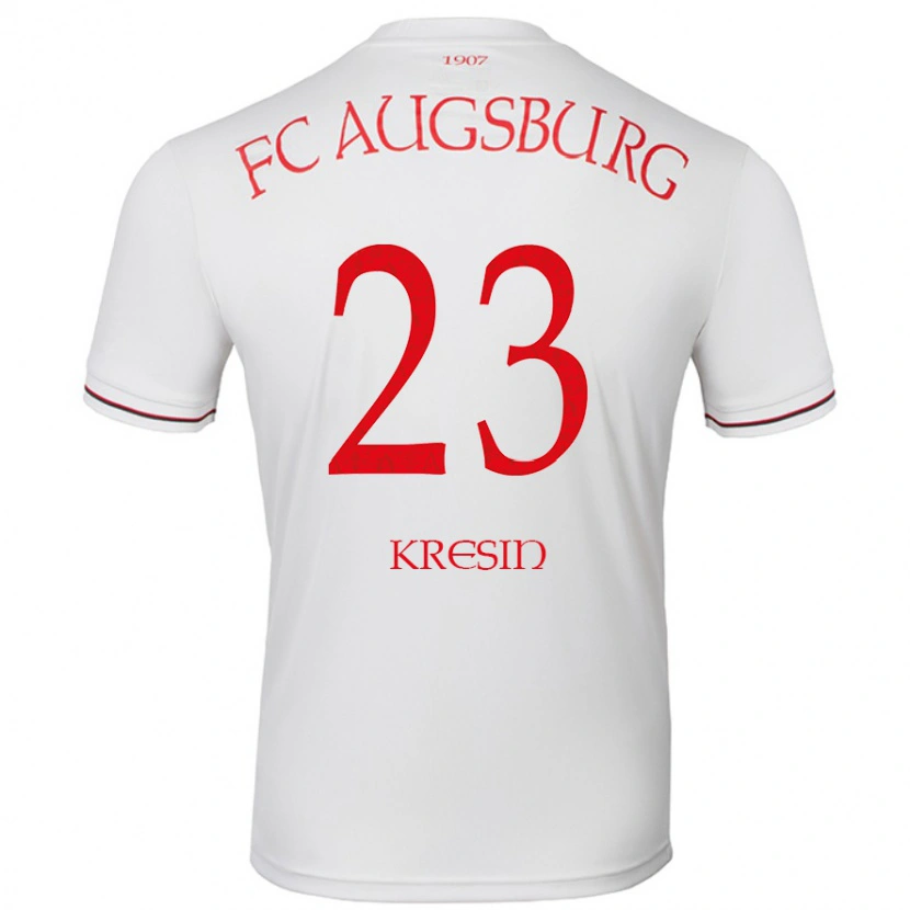 Danxen Uomo Maglia Constantin Kresin #23 Bianco Kit Gara Home 2024/25 Maglietta