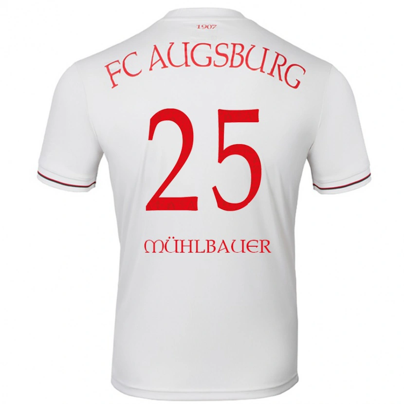 Danxen Uomo Maglia Simon Mühlbauer #25 Bianco Kit Gara Home 2024/25 Maglietta