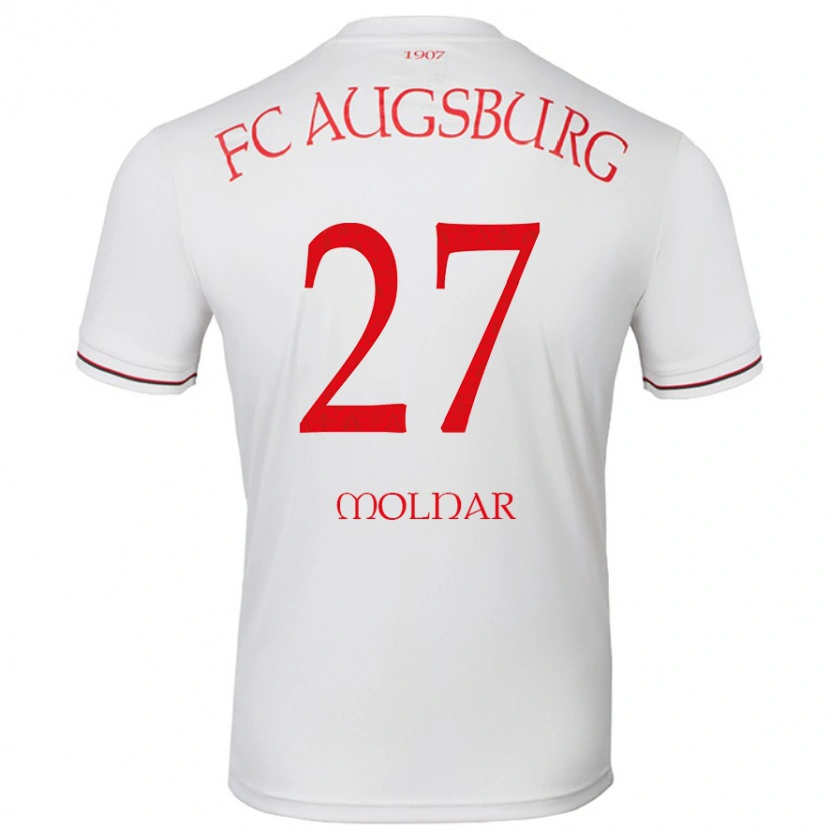 Danxen Uomo Maglia Lars Molnar #27 Bianco Kit Gara Home 2024/25 Maglietta