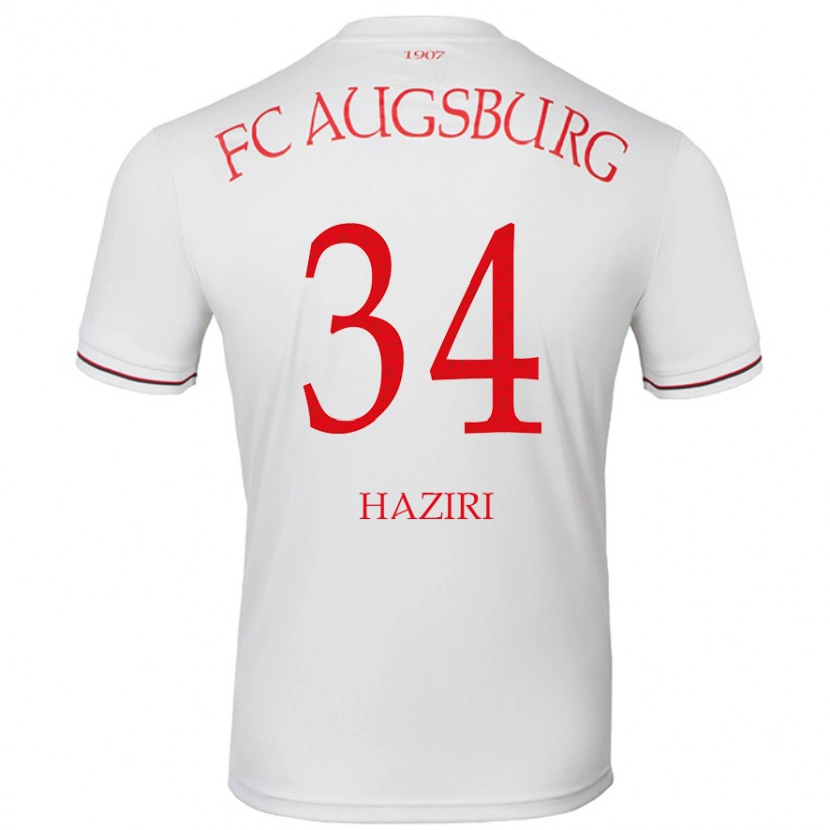 Danxen Uomo Maglia Edi Haziri #34 Bianco Kit Gara Home 2024/25 Maglietta