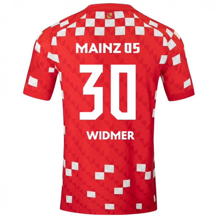 Danxen Uomo Maglia Silvan Widmer #30 Bianco Rosso Kit Gara Home 2024/25 Maglietta