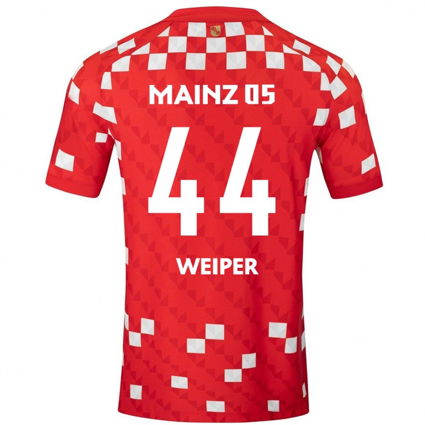 Danxen Uomo Maglia Nelson Weiper #44 Bianco Rosso Kit Gara Home 2024/25 Maglietta
