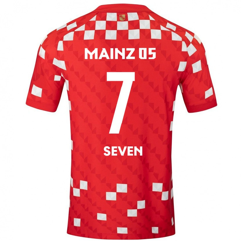 Danxen Uomo Maglia Justin Seven #7 Bianco Rosso Kit Gara Home 2024/25 Maglietta