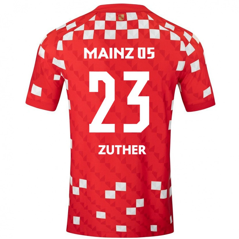 Danxen Uomo Maglia Pit Zuther #23 Bianco Rosso Kit Gara Home 2024/25 Maglietta